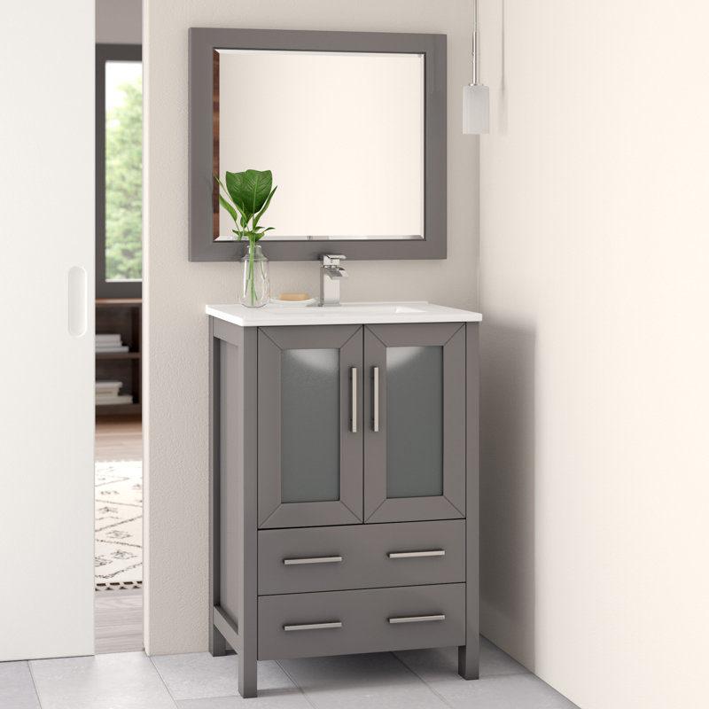 Karson 24" Single Bathroom Vanity Set with Mirror & Reviews AllModern
